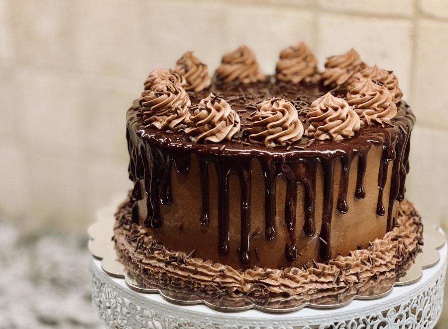 Rich chocolate truffle celebration cake at The Bakest, Okhla